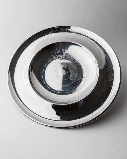 Vintage Schale von OB Line für OB Line Edelstahl, Dekoration, Silber