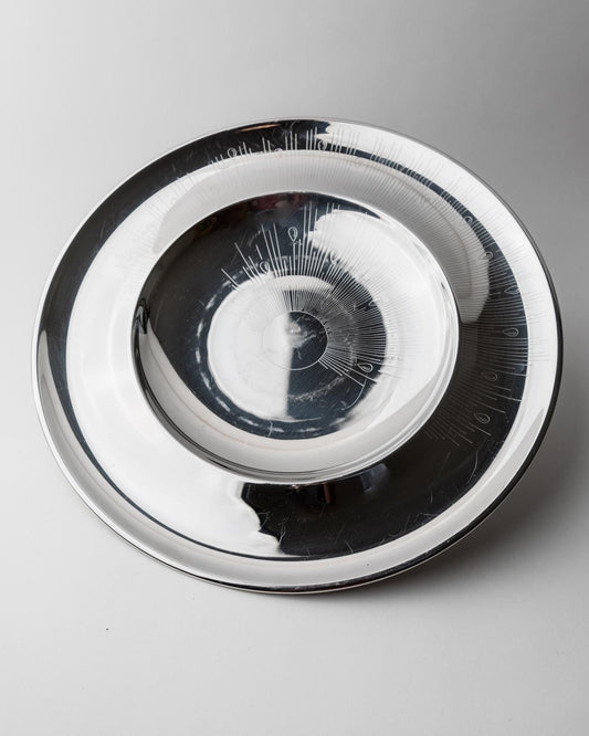 Vintage Schale von OB Line für OB Line Edelstahl, Dekoration, Silber