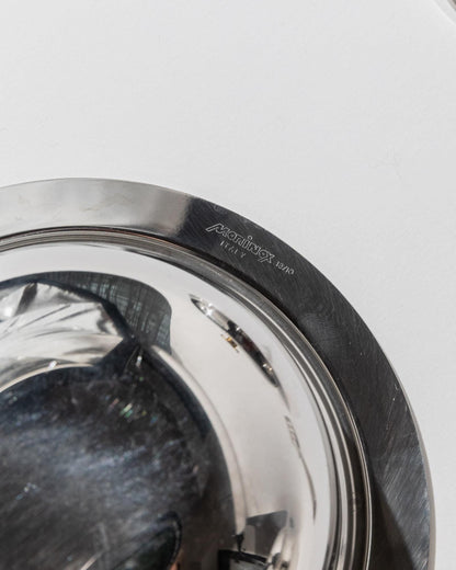 Vintage Schüssel Set von 2 mit Deckel von Morinox für Salat oder Dessert goldene Details