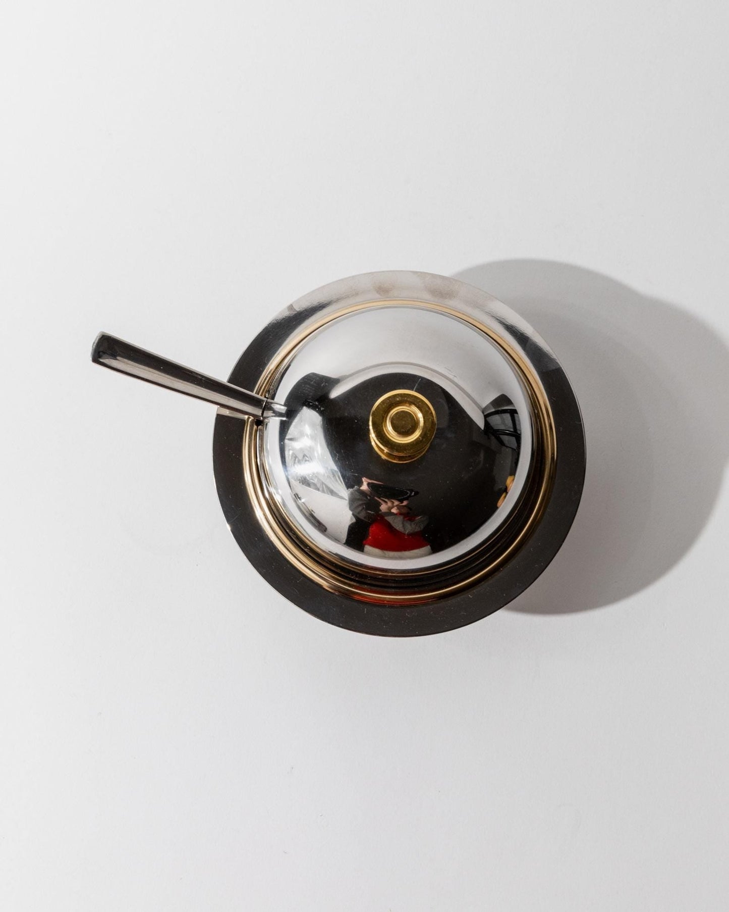 Vintage Schüssel Set von 2 mit Deckel von Morinox für Salat oder Dessert goldene Details