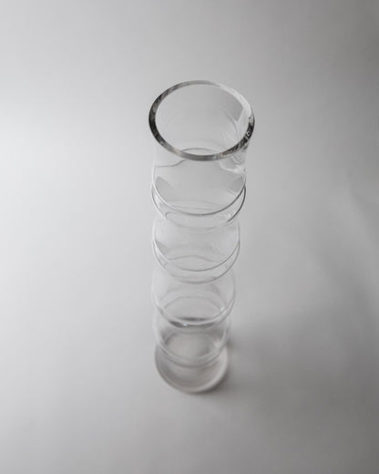 Vintage Glasvase "Bamboo" XL Italienisches Design