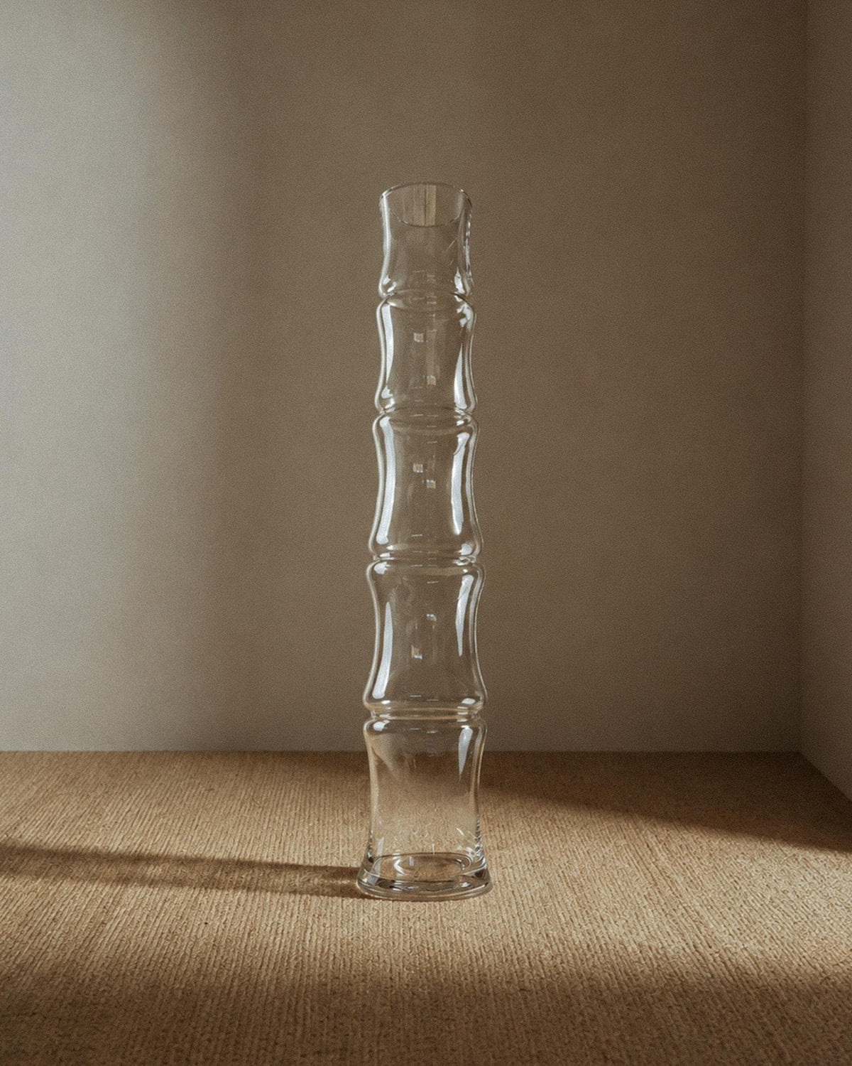 Vintage Glasvase "Bamboo" XL Italienisches Design
