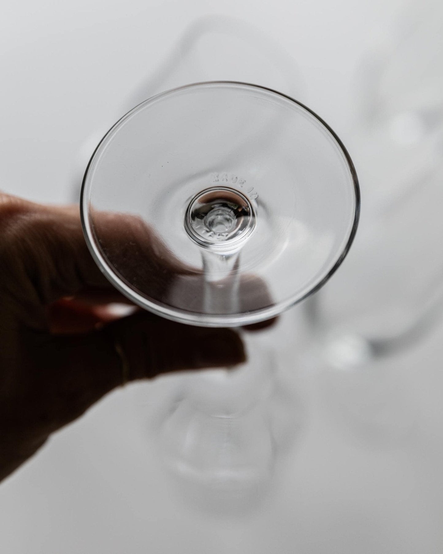 Set von 7 Vintage Champagnergläser, Klarglas mit Flötenform