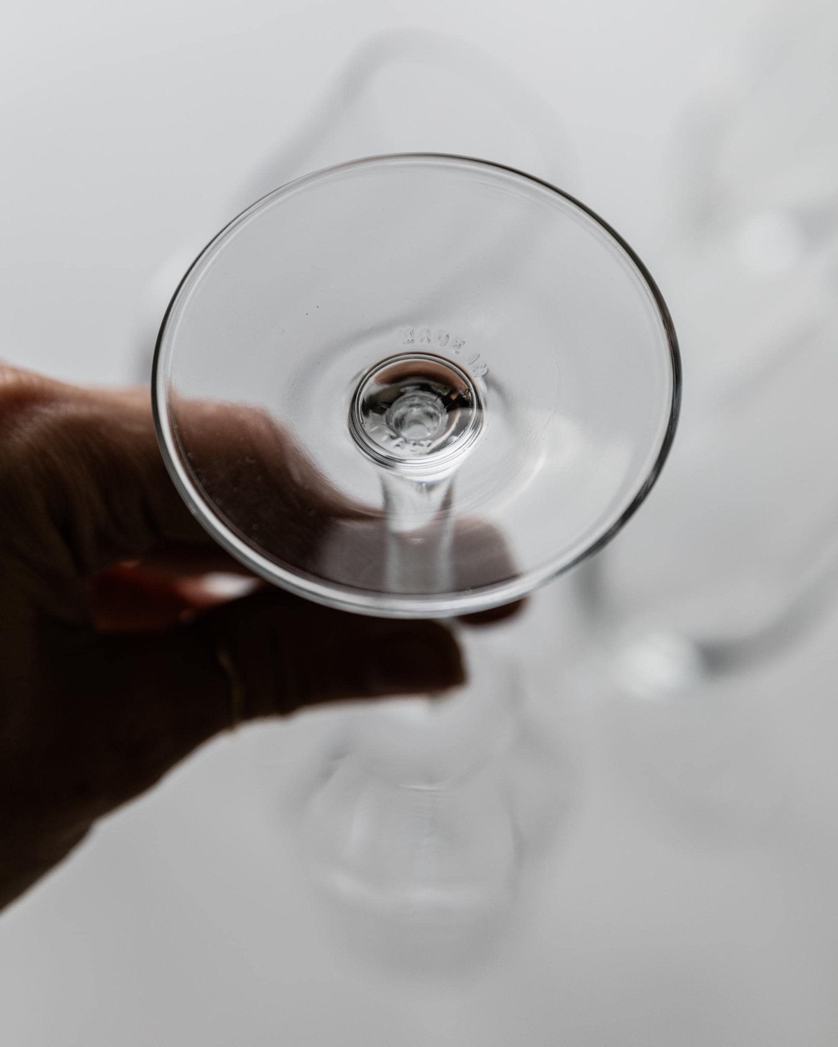Set von 7 Vintage Champagnergläser, Klarglas mit Flötenform