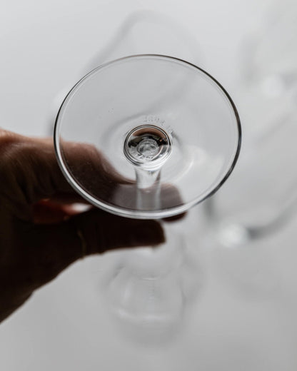 Set von 7 Vintage Champagnergläser, Klarglas mit Flötenform