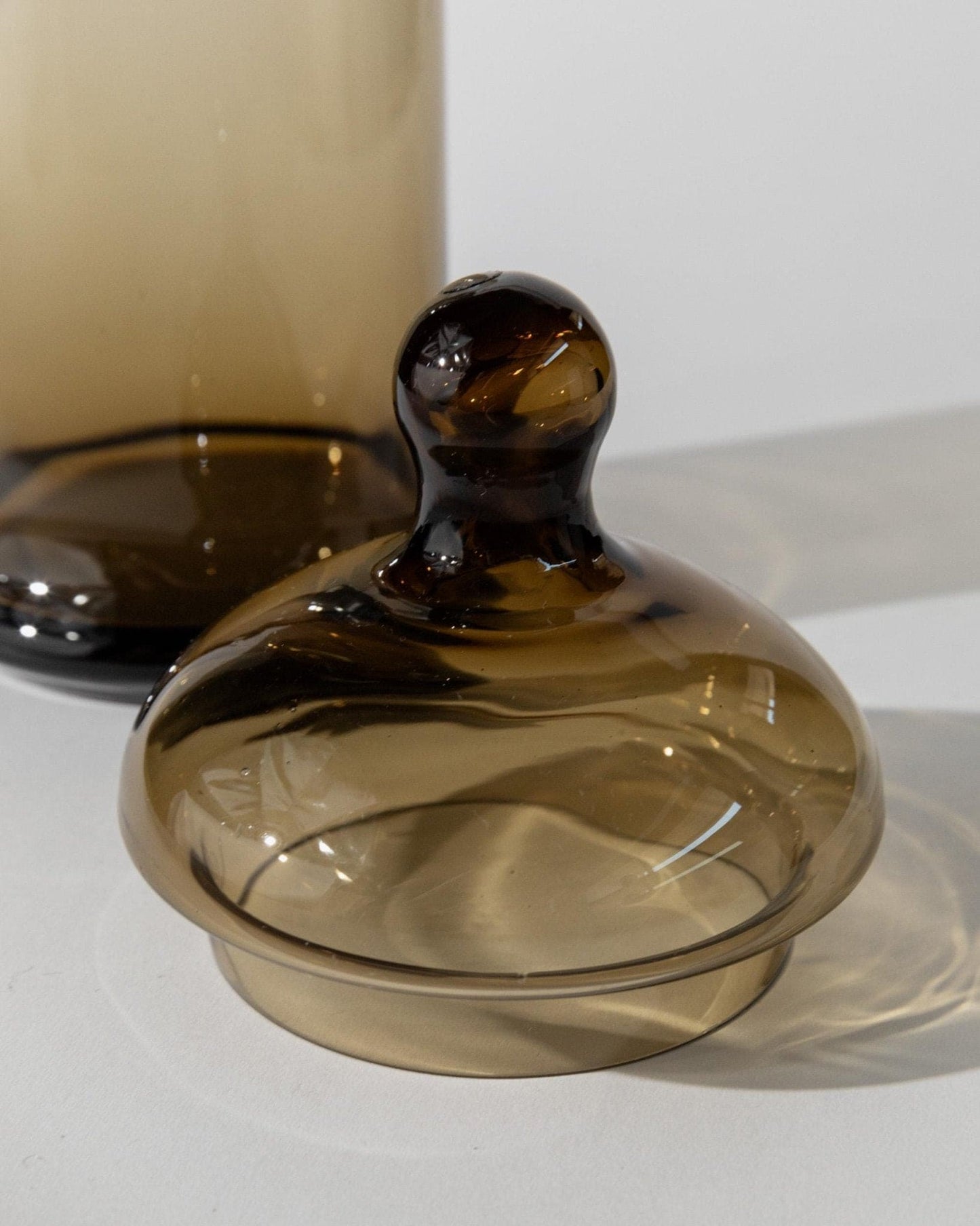 Boîte en verre vintage avec couvercle, design intemporel, Italie années 1970, rétro, idée cadeau