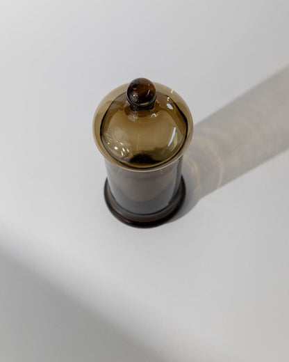 Boîte en verre vintage avec couvercle, design intemporel, Italie années 1970, rétro, idée cadeau