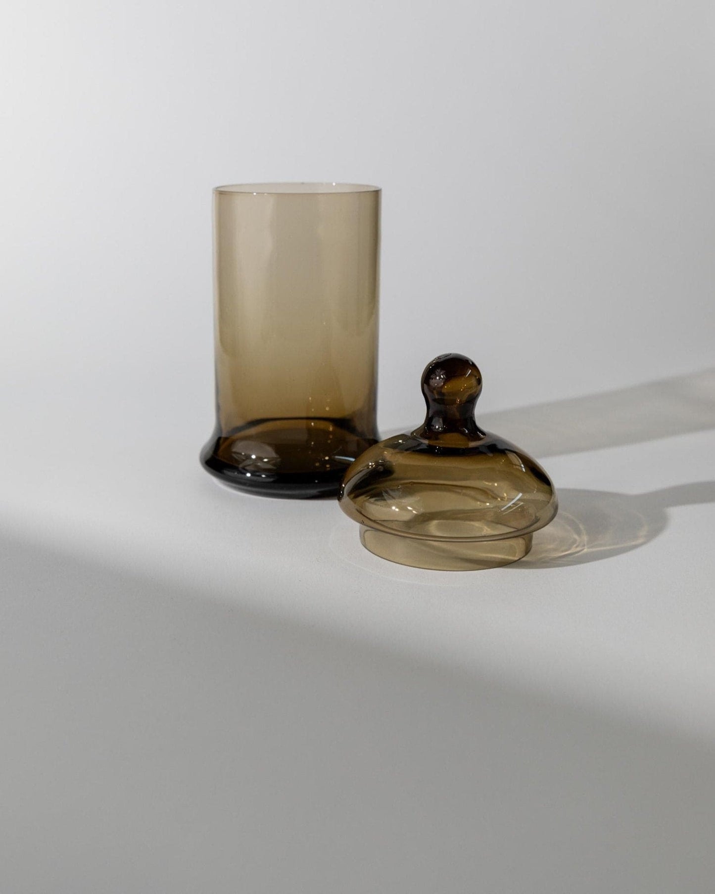 Boîte en verre vintage avec couvercle, design intemporel, Italie années 1970, rétro, idée cadeau