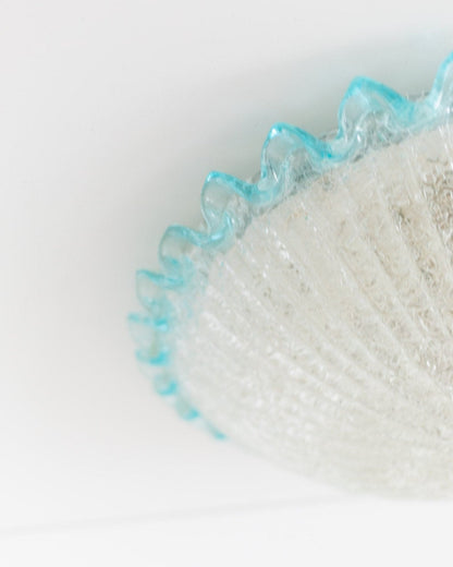 Vintage ceiling lamp Barovier e Toso light blue transparent glass Hollywood Regency