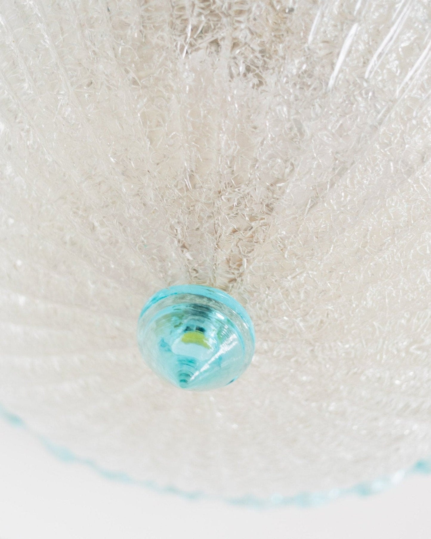 Vintage ceiling lamp Barovier e Toso light blue transparent glass Hollywood Regency