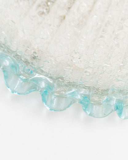 Vintage ceiling lamp Barovier e Toso light blue transparent glass Hollywood Regency