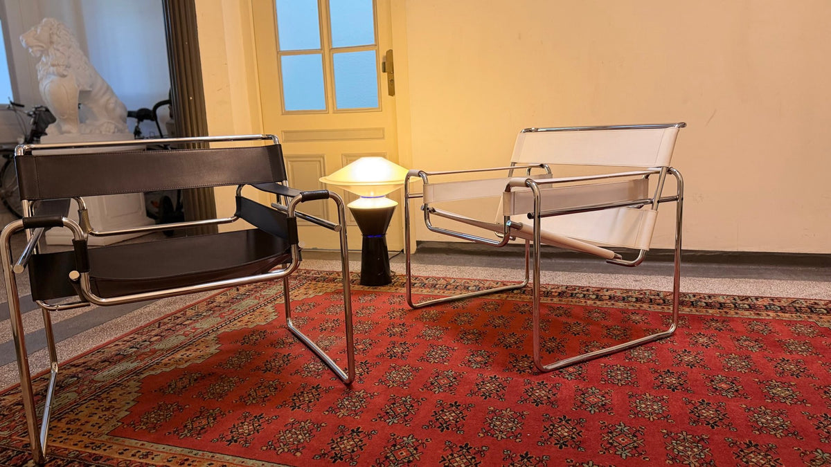 Set von 2 Vintage Armlehnstühle "Wassily" von Marcel Breuer für Knoll
