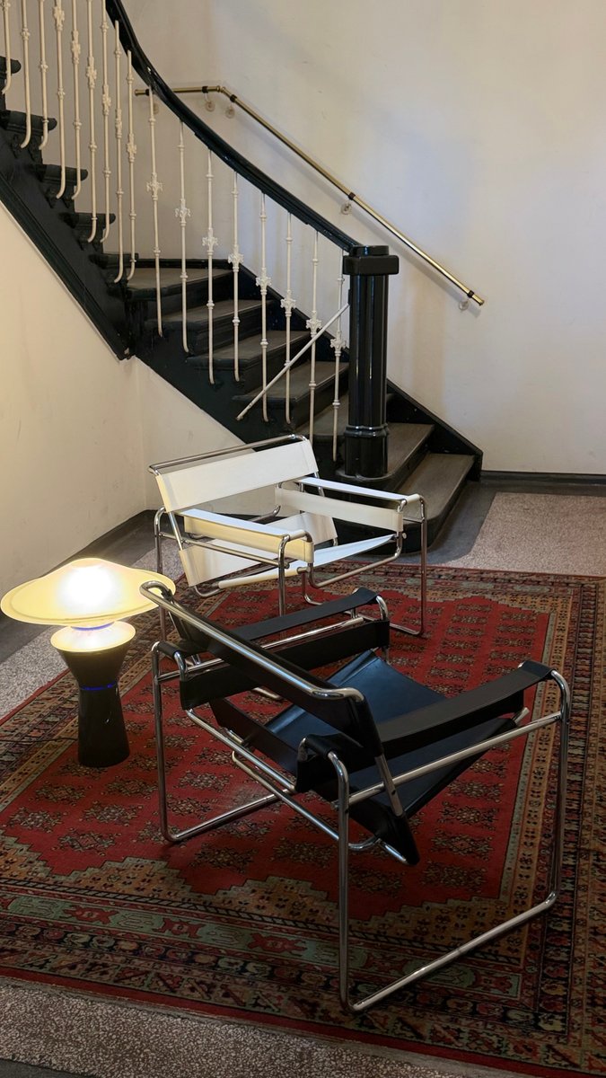 Set von 2 Vintage Armlehnstühle "Wassily" von Marcel Breuer für Knoll