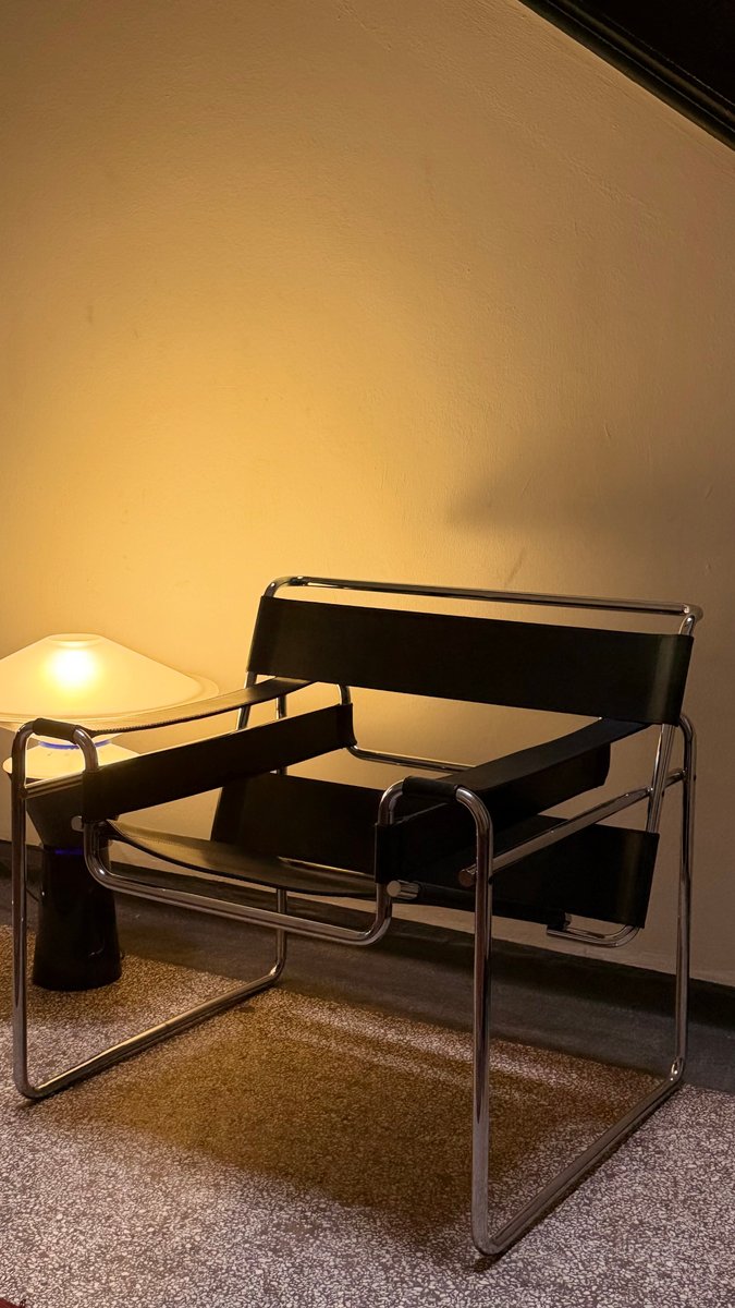 Vintage Sessel "Wassily" von Marcel Breuer für Gavina