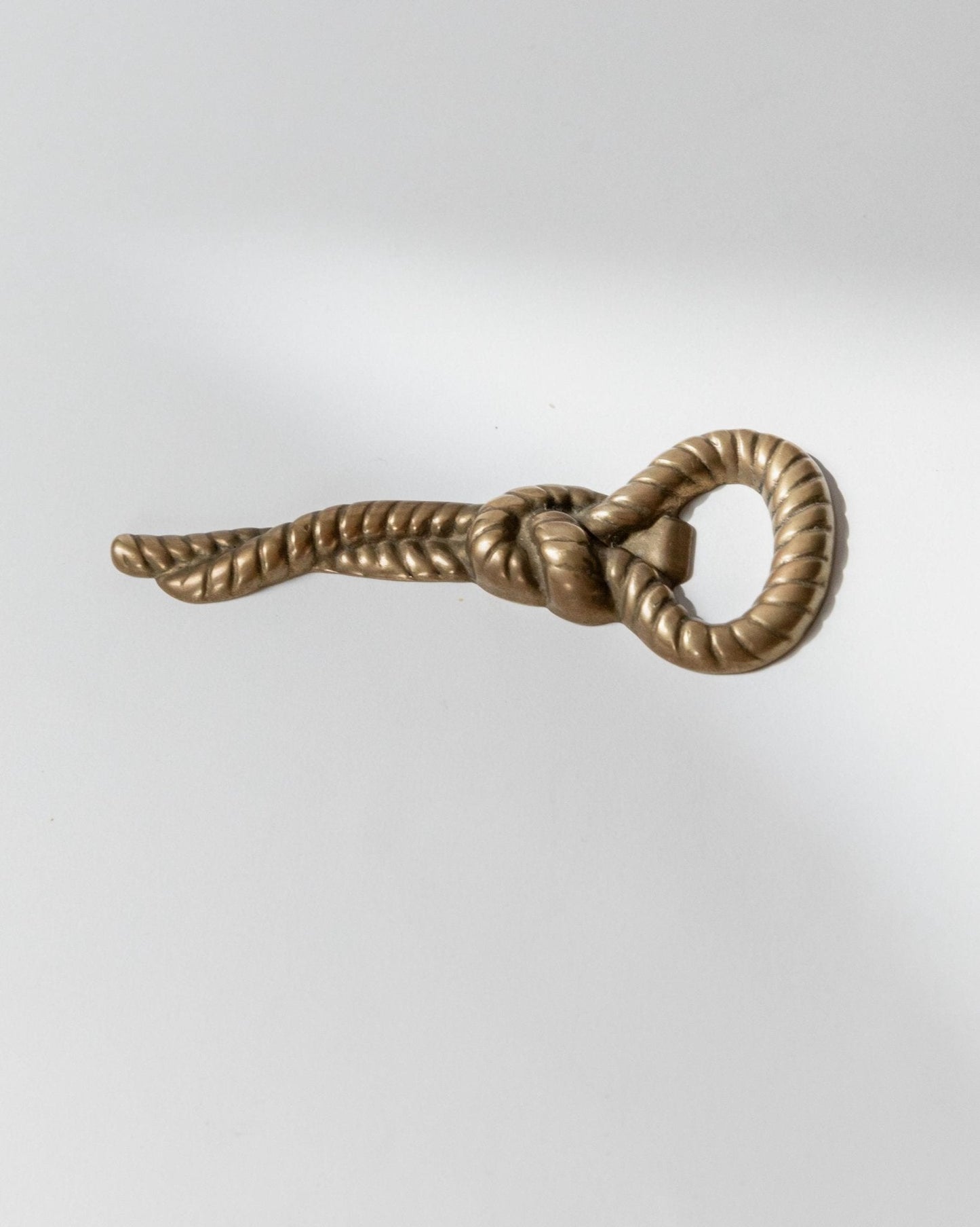 Vintage Flaschenöffner Rope and Knot von Italien 1960er, Messing, zeitloses Design, Geschenkidee