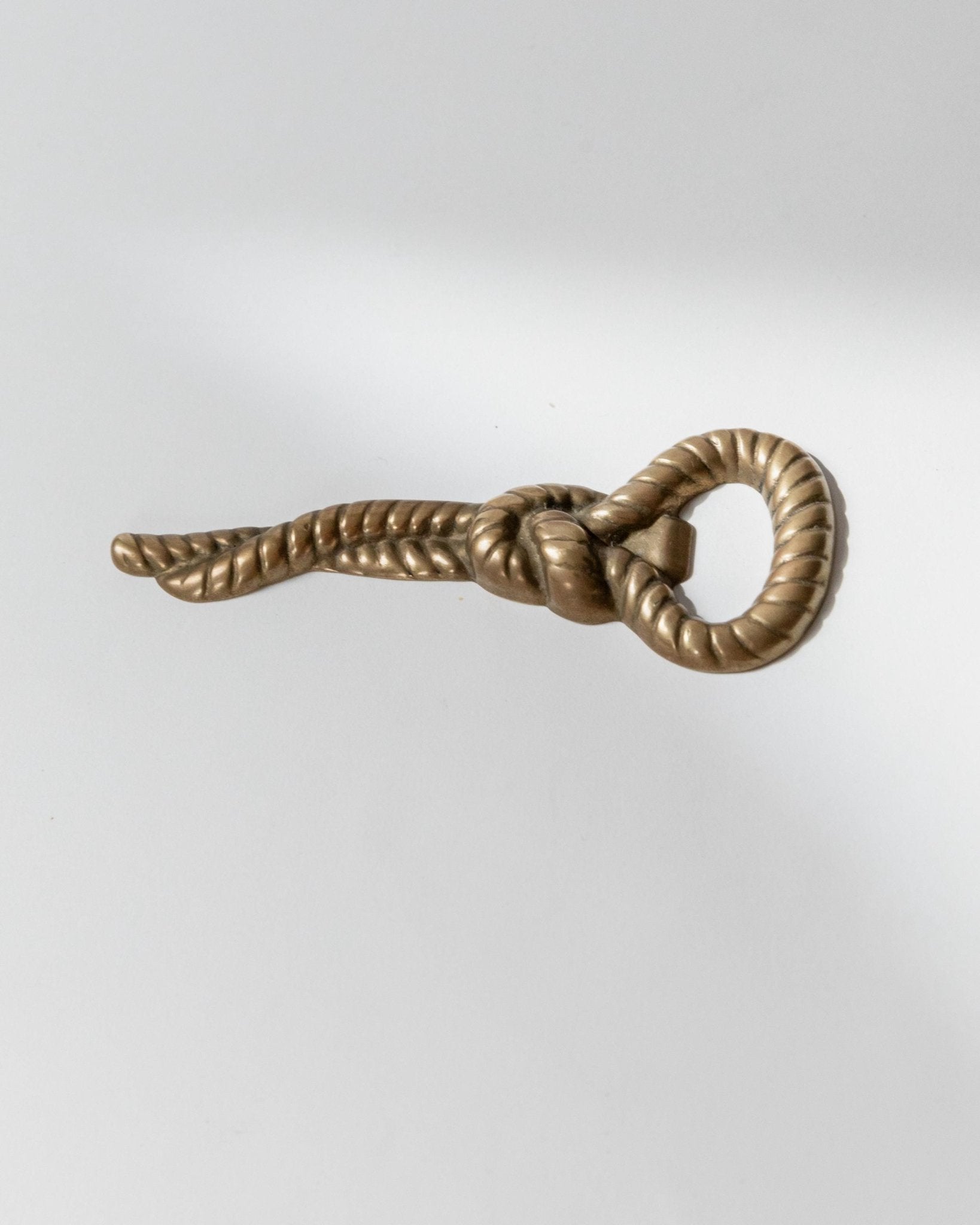 Vintage Flaschenöffner Rope and Knot von Italien 1960er, Messing, zeitloses Design, Geschenkidee