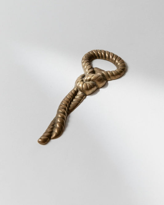Vintage Flaschenöffner Rope and Knot von Italien 1960er, Messing, zeitloses Design, Geschenkidee
