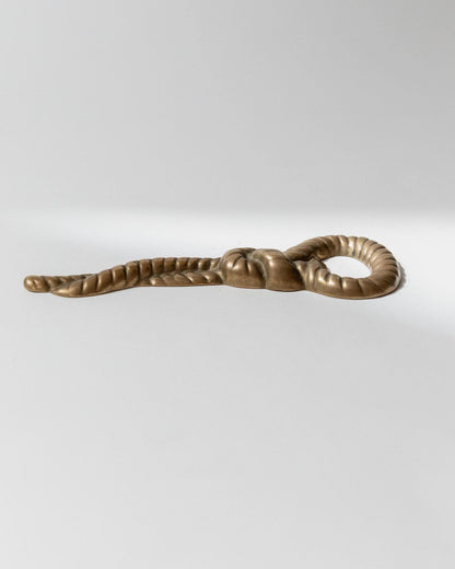 Vintage Flaschenöffner Rope and Knot von Italien 1960er, Messing, zeitloses Design, Geschenkidee