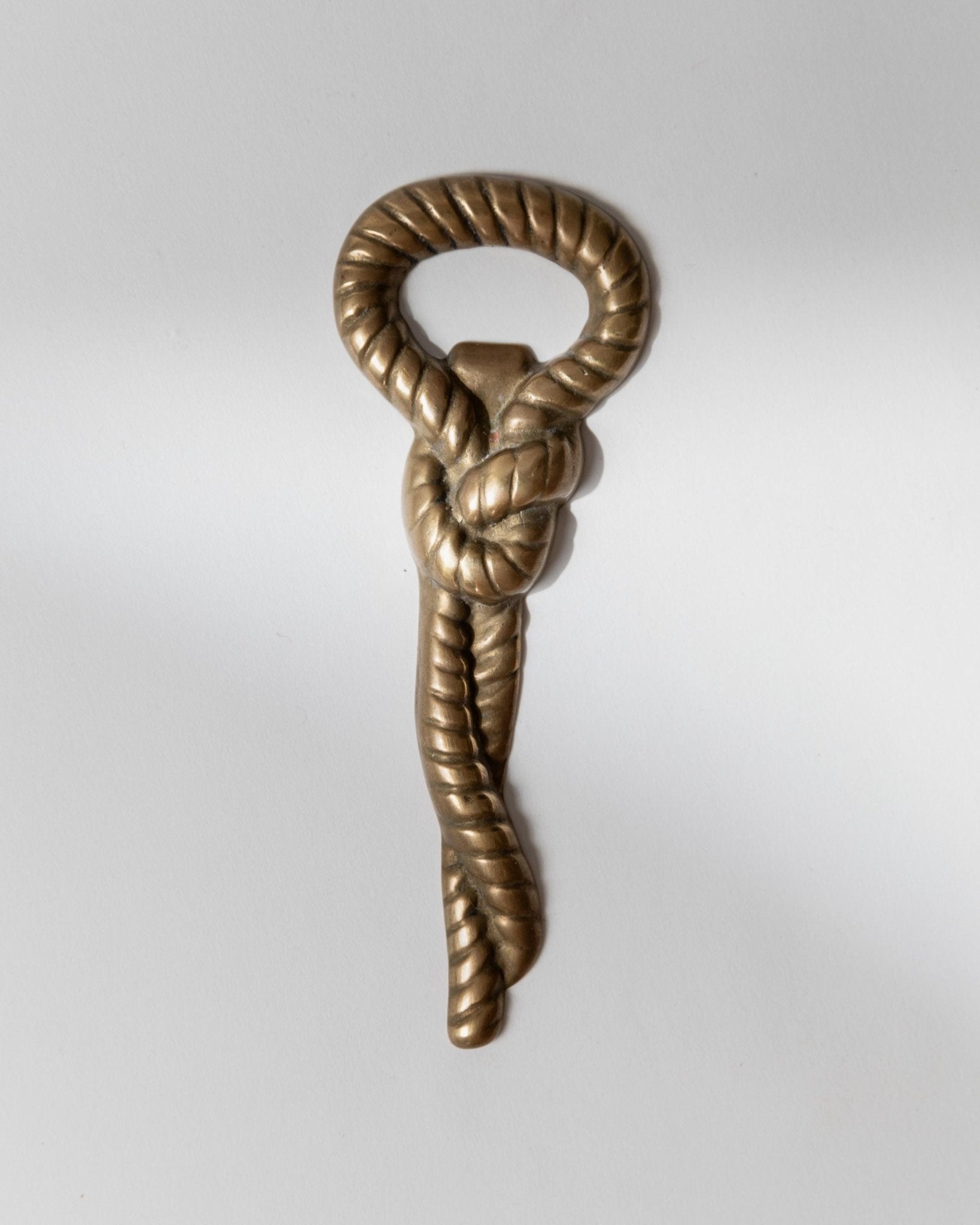 Vintage Flaschenöffner Rope and Knot von Italien 1960er, Messing, zeitloses Design, Geschenkidee