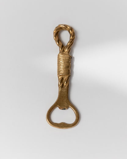 Vintage Flaschenöffner Rope and Loop von Italien 1960er, Messing, zeitloses Design, Geschenkidee