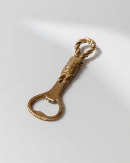 Vintage Flaschenöffner Rope and Loop von Italien 1960er, Messing, zeitloses Design, Geschenkidee
