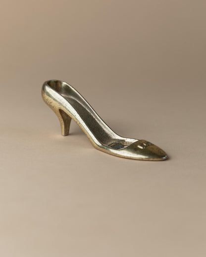 Vintage Flaschenöffner "High Heel" mit Schleife, Messing, Italien 1980er