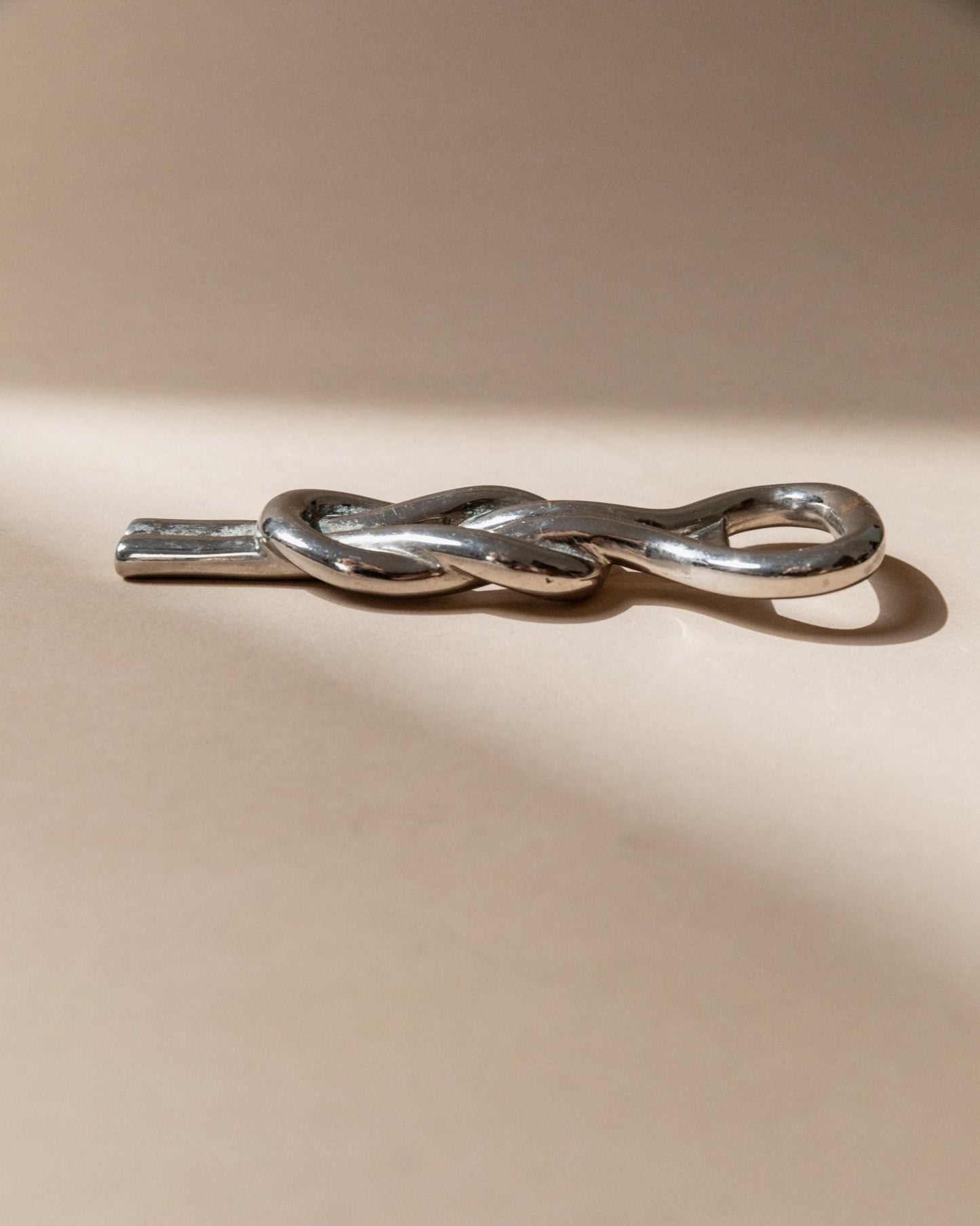 Vintage Flaschenöffner Knotenform, Silber, Italien 1960er