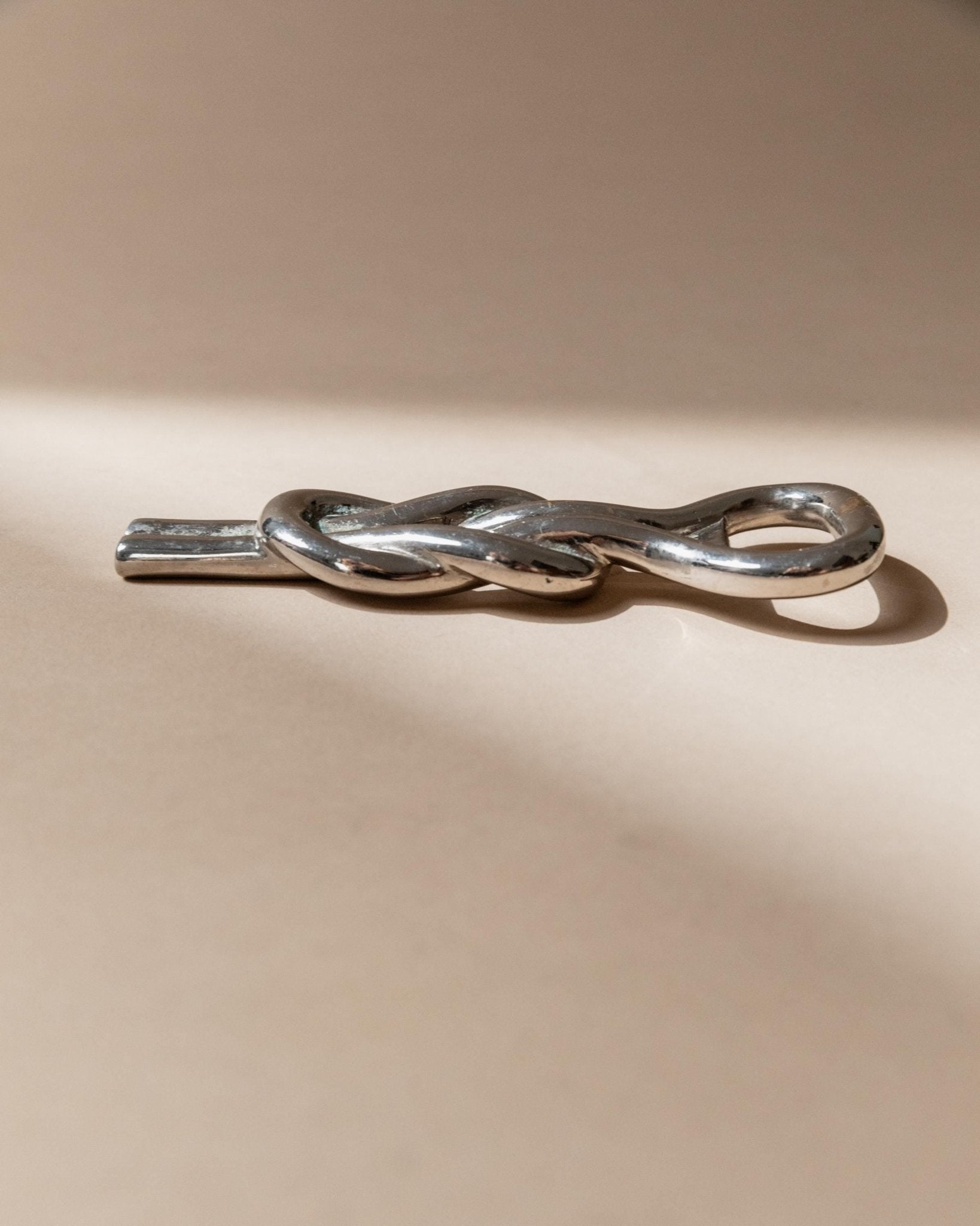 Vintage Flaschenöffner Knotenform, Silber, Italien 1960er