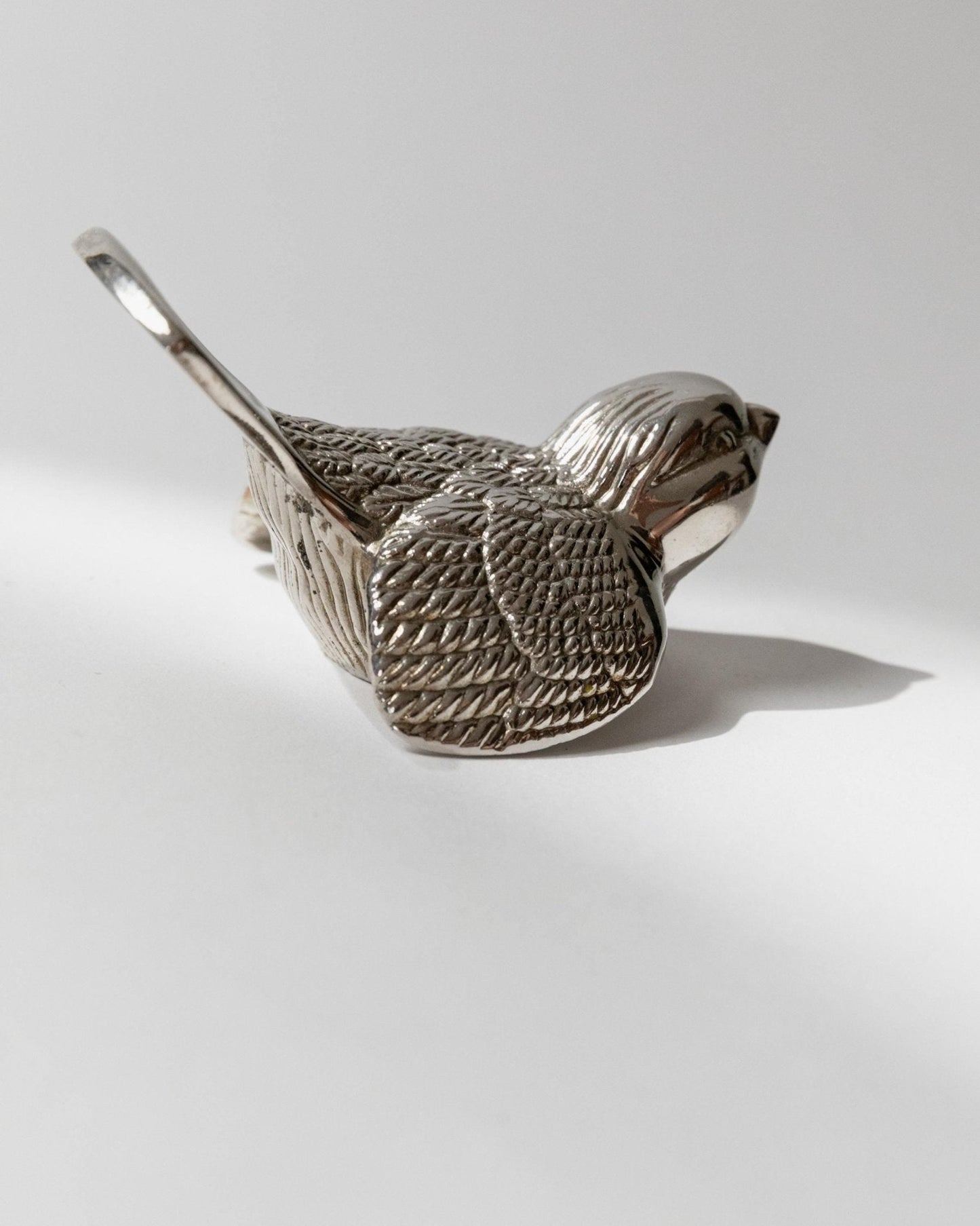 Vintage Flaschenöffner "Spatz" versilbert, Italien 1960er