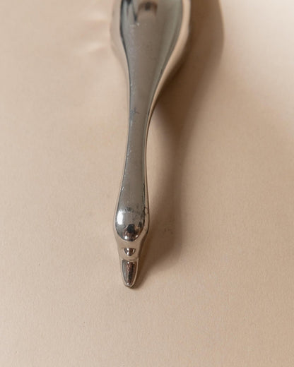 Vintage Flaschenöffner Gans-Form versilbert aus Italien 1960er elegant retro