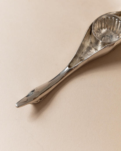 Vintage Flaschenöffner Gans-Form versilbert aus Italien 1960er elegant retro