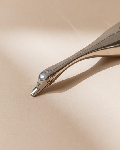 Vintage Flaschenöffner Gans-Form versilbert aus Italien 1960er elegant retro