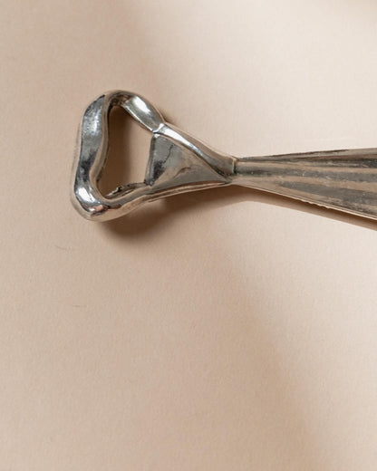 Vintage Flaschenöffner Krawattenform versilbert aus Italien retro elegant