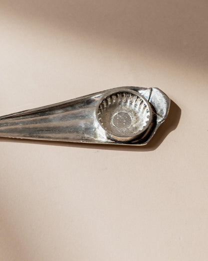 Vintage Flaschenöffner Krawattenform versilbert aus Italien retro elegant