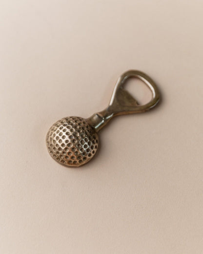 Décapsuleur vintage en forme de balle de golf en laiton, design du milieu du siècle, Italie, années 1960