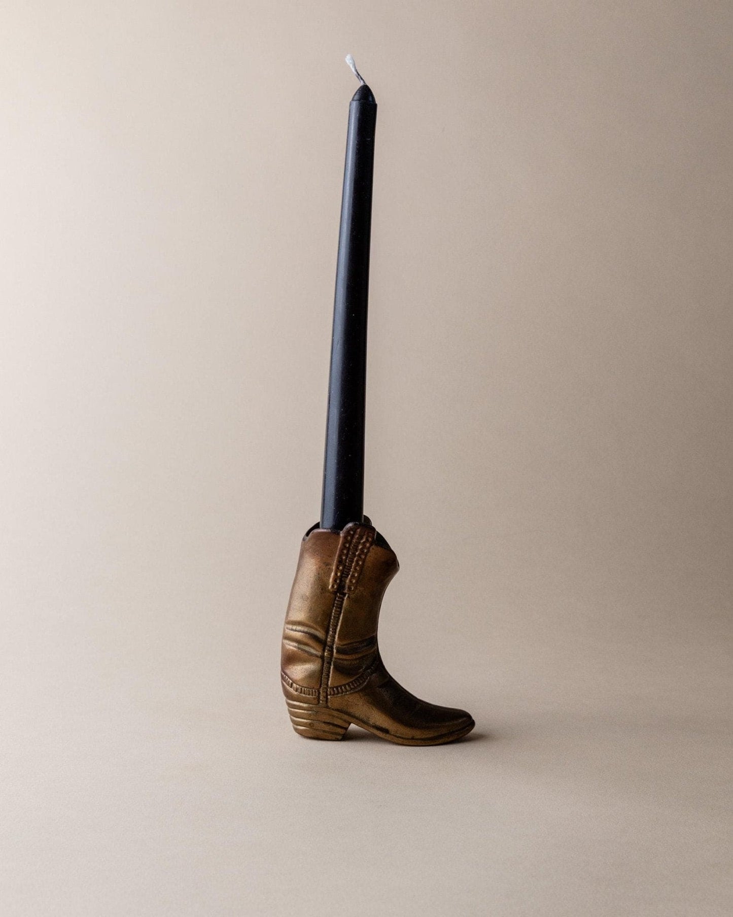 Vintage Cowboy Boot Figurine Brass Table Decoration Italy 1980s