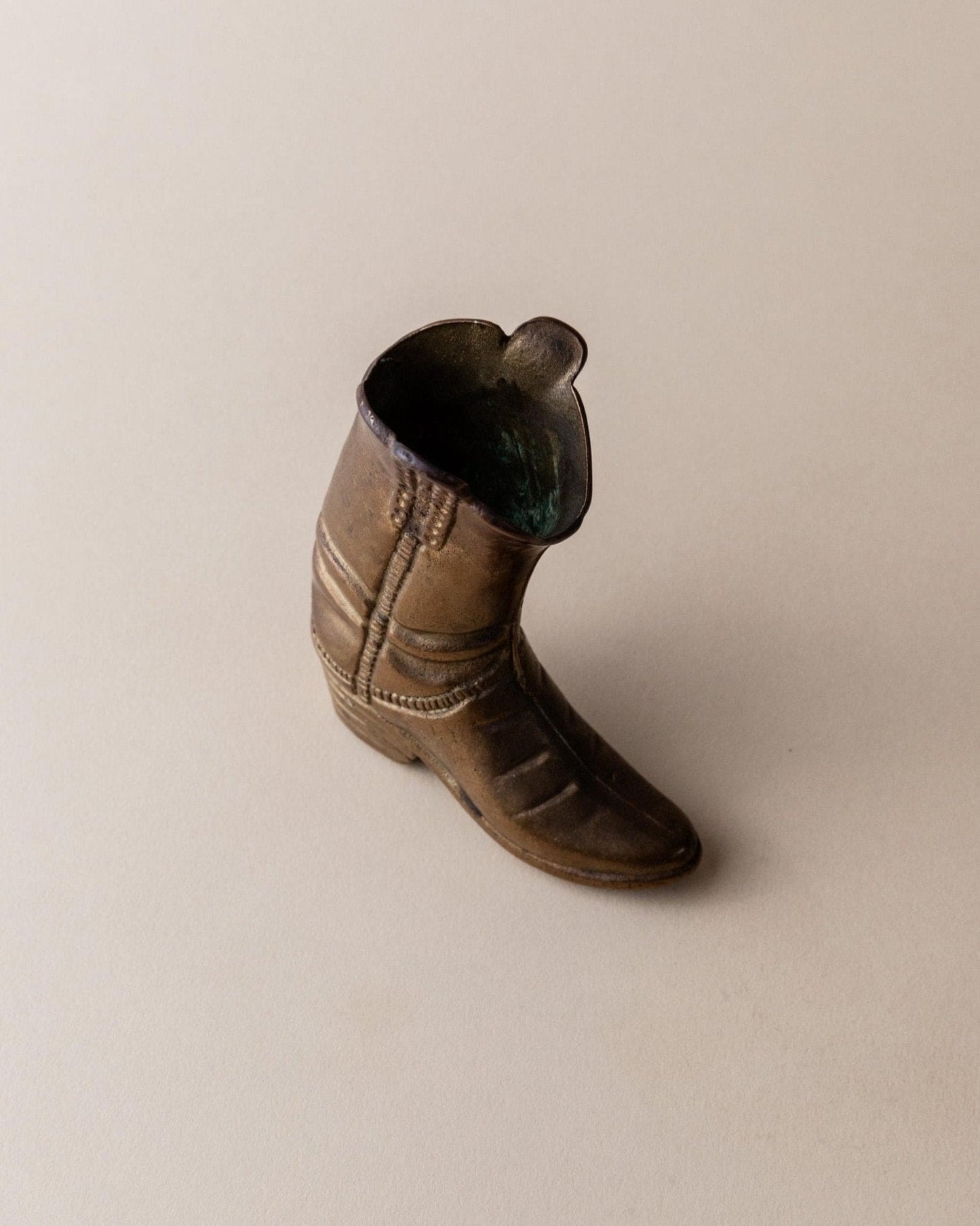 Vintage Cowboy Boot Figurine Brass Table Decoration Italy 1980s