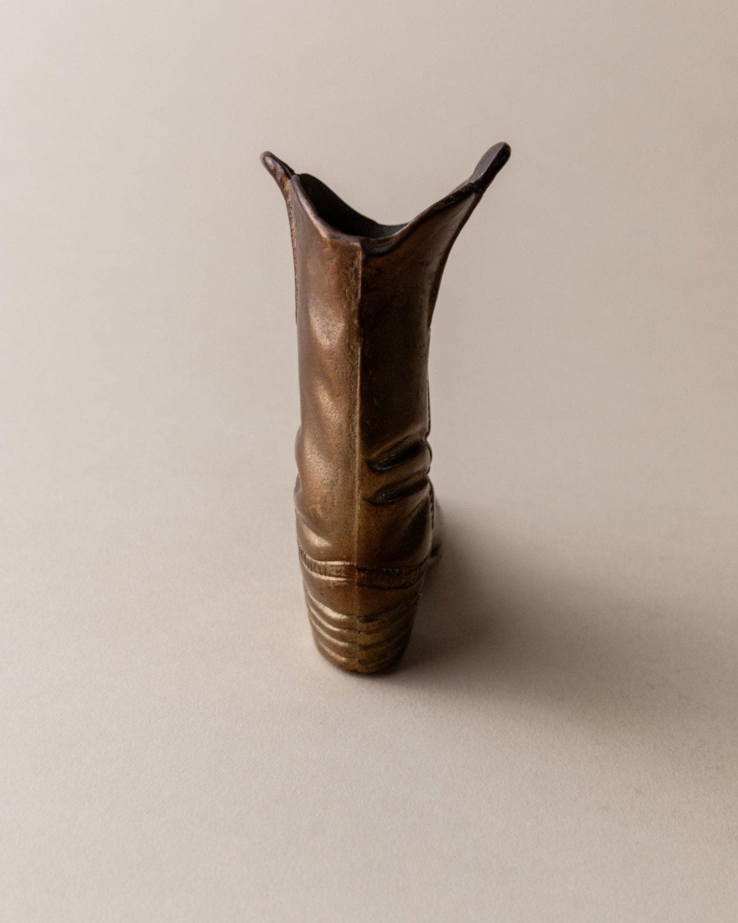 Vintage Cowboy Boot Figurine Brass Table Decoration Italy 1980s