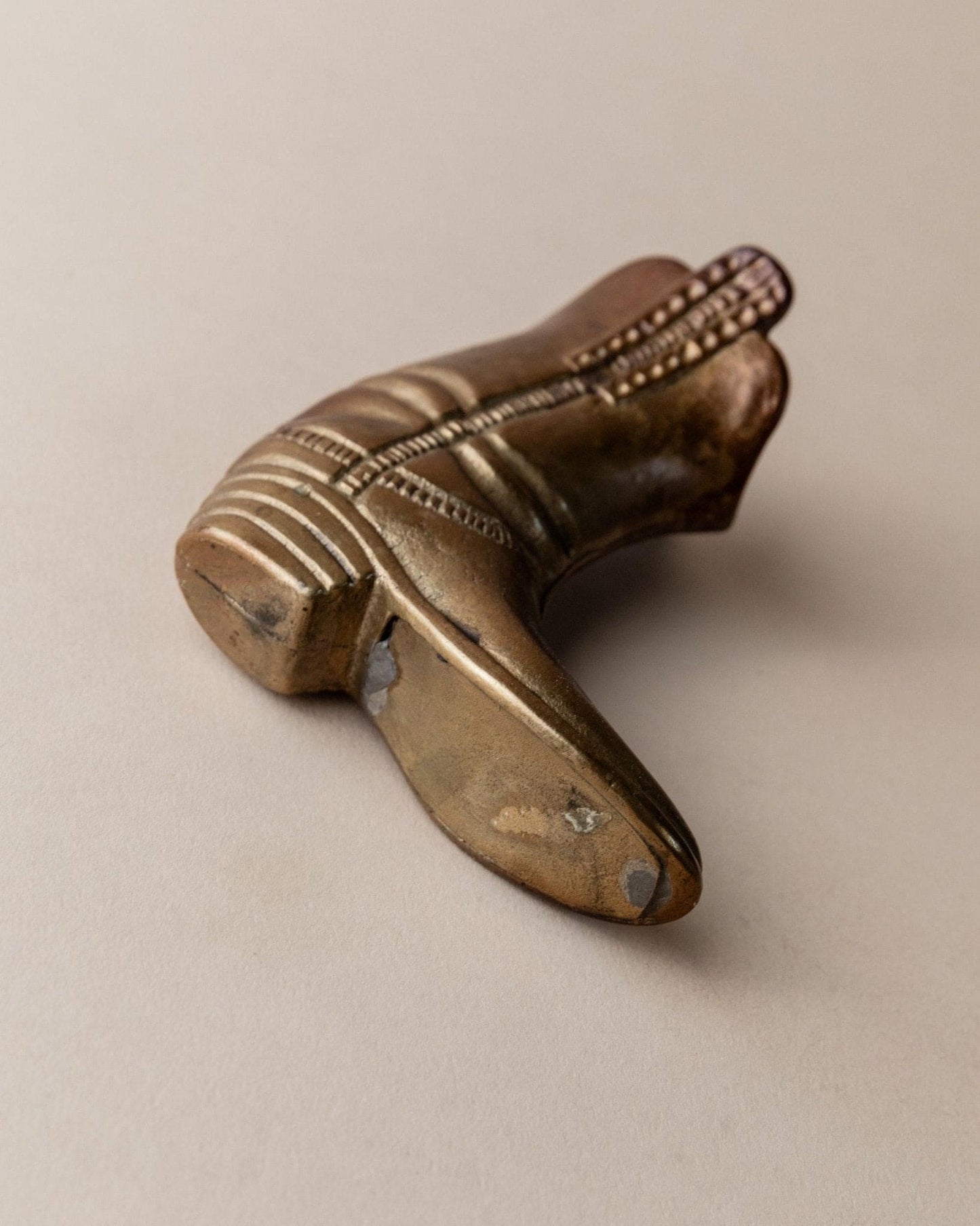 Vintage Cowboy Boot Figurine Brass Table Decoration Italy 1980s