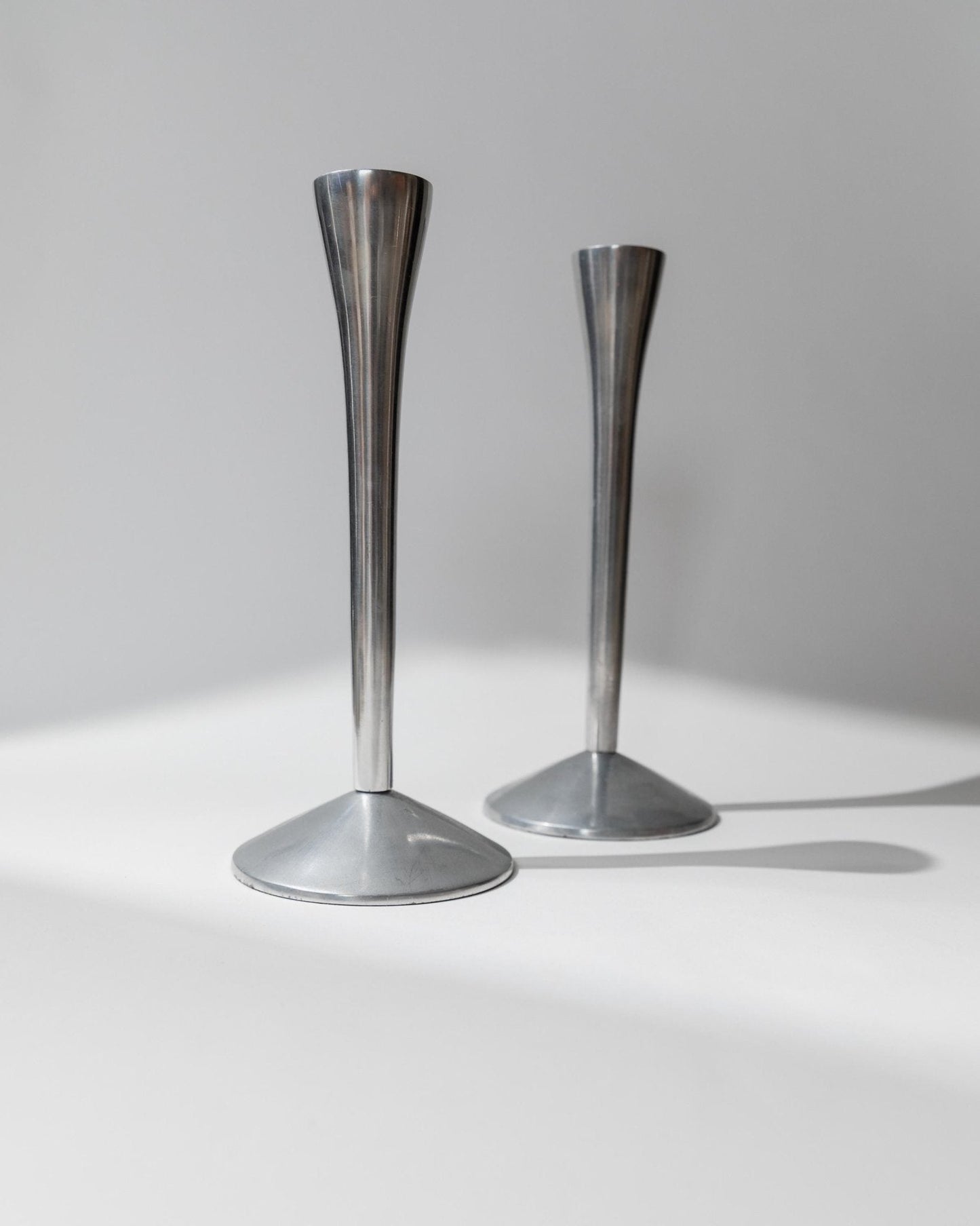 Vintage Kerzenhalter Set von 2 aus Italien Space Age