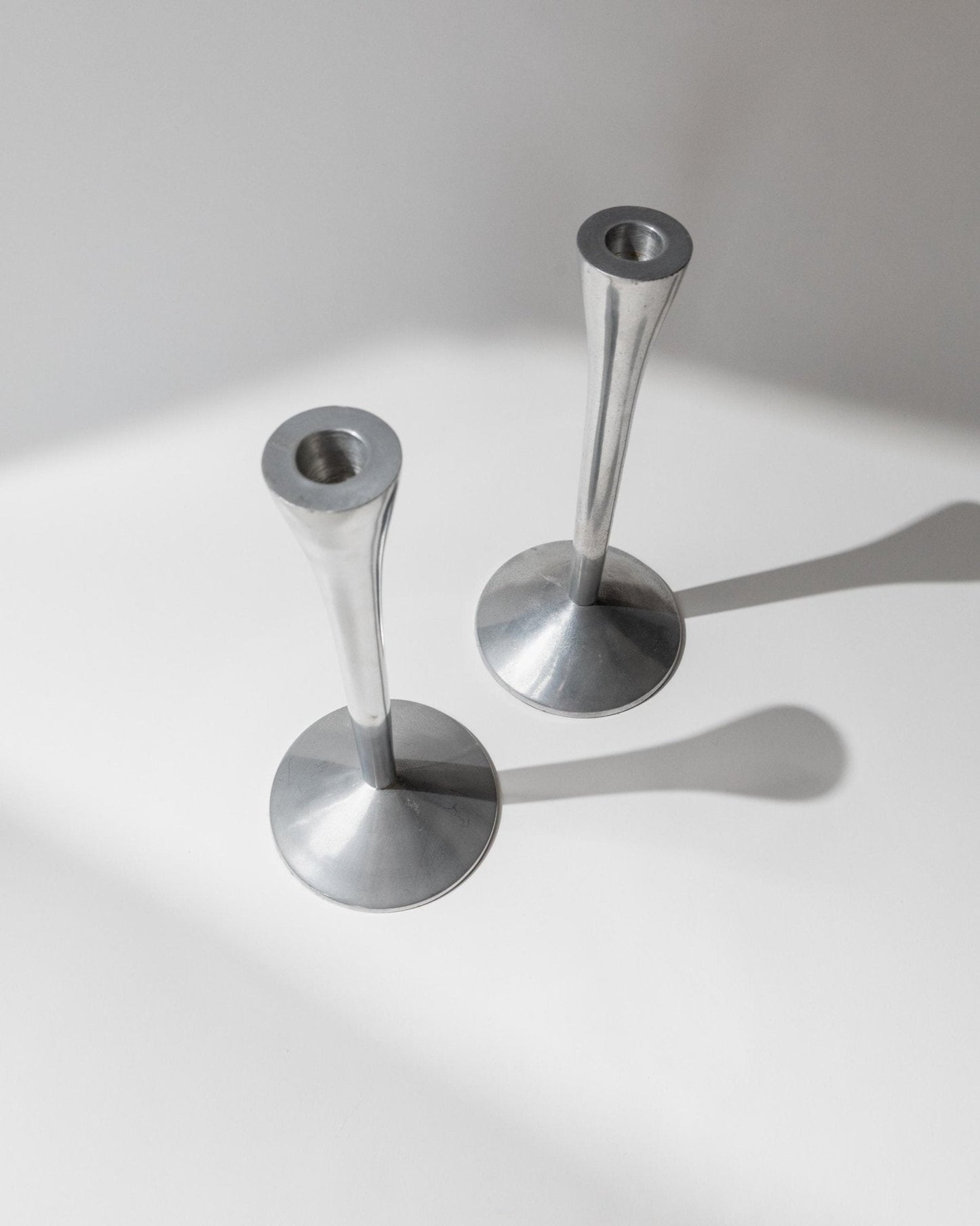 Vintage Kerzenhalter Set von 2 aus Italien Space Age