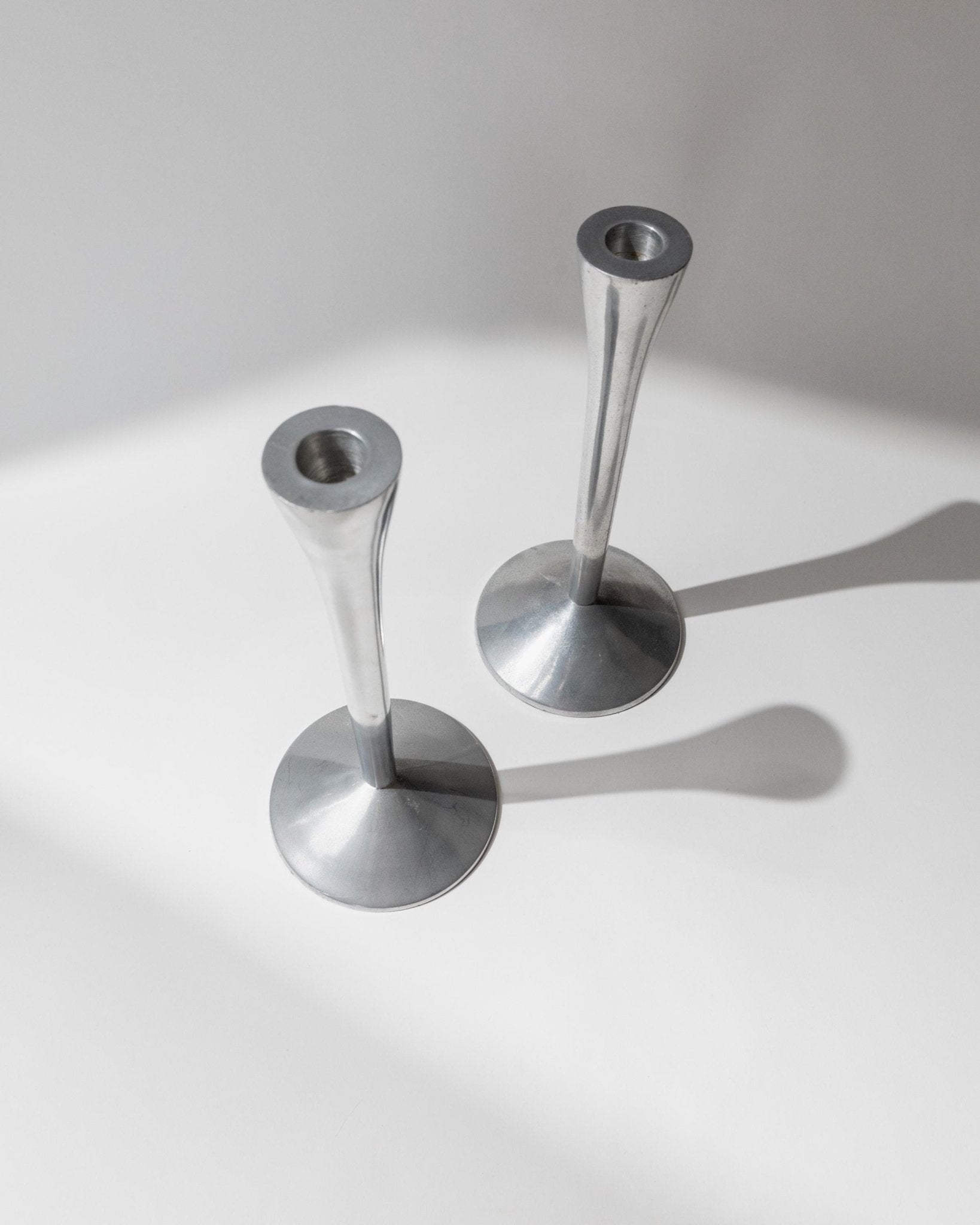 Vintage Kerzenhalter Set von 2 aus Italien Space Age