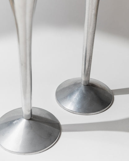 Vintage Kerzenhalter Set von 2 aus Italien Space Age