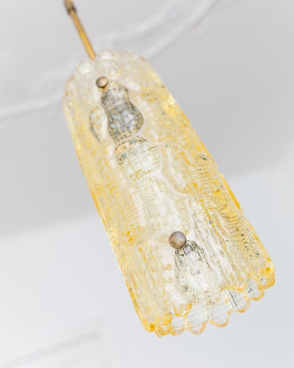 Vintage Deckenlampe von Carl Fagerlund für Orrefors Goldglas 1960er