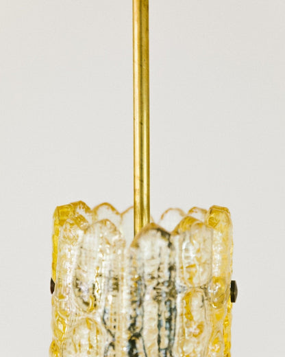 Vintage Deckenlampe von Carl Fagerlund für Orrefors Goldglas 1960er