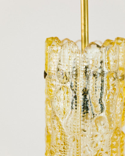 Vintage Deckenlampe von Carl Fagerlund für Orrefors Goldglas 1960er