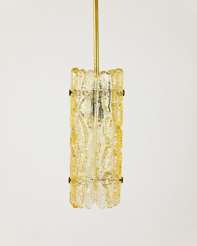 Plafonnier vintage en verre doré par Carl Fagerlund pour Orrefors, années 1960