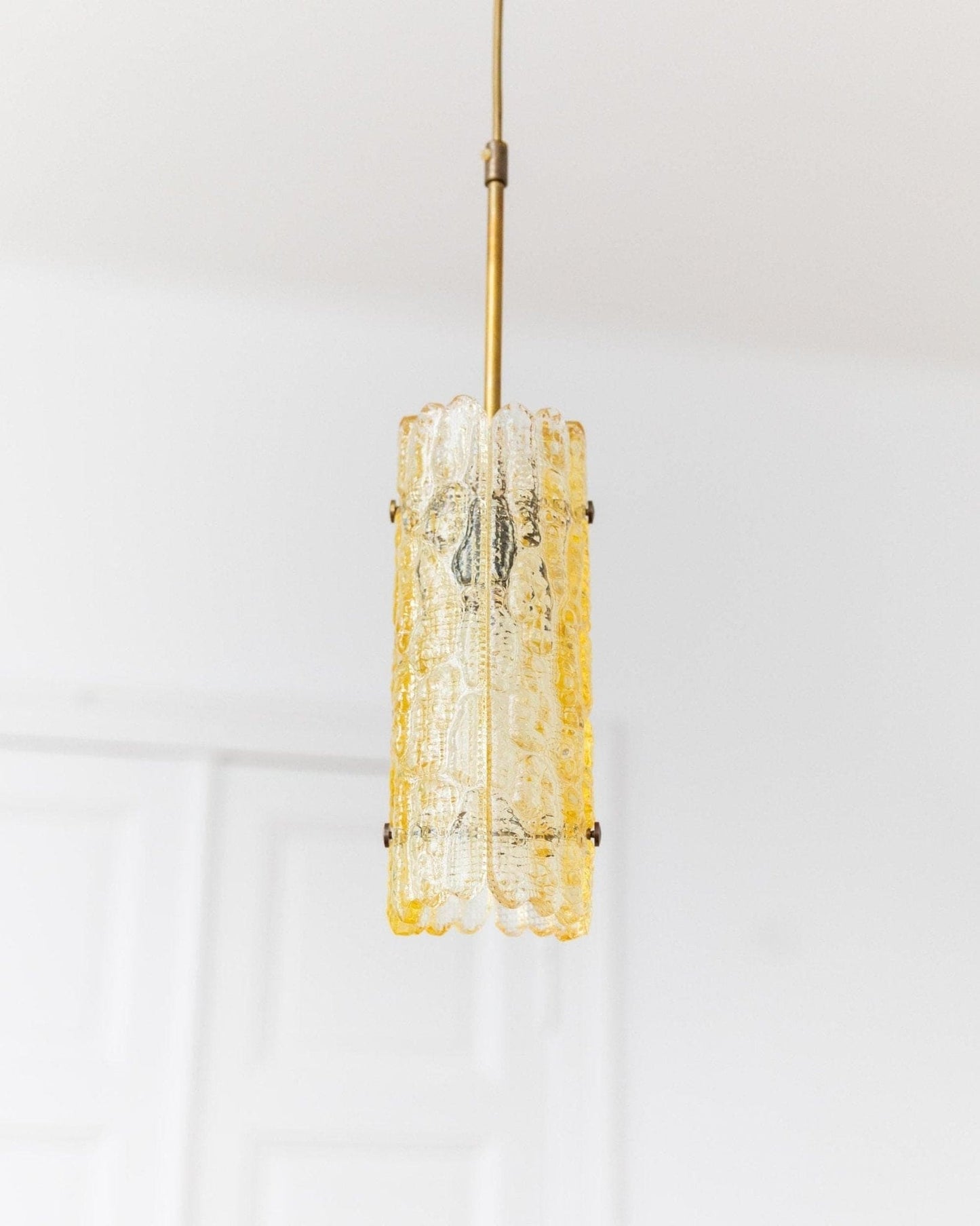 Vintage Deckenlampe von Carl Fagerlund für Orrefors Goldglas 1960er