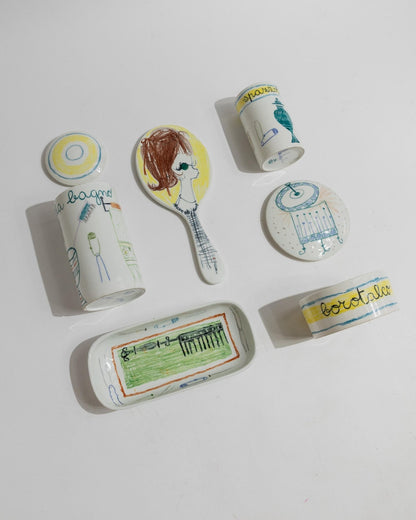 Vintage Keramik Badeset Set von 5 von Montecatini