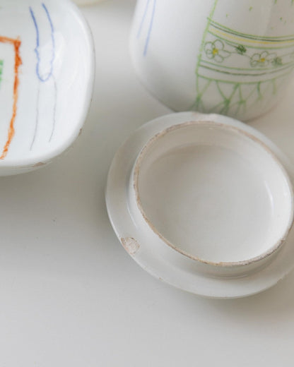 Vintage Keramik Badeset Set von 5 von Montecatini